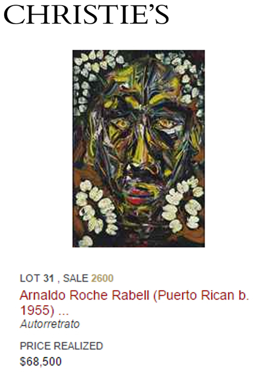 Arnaldo Roche-Puerto rican artists at art auctions-Autogiro arte actual