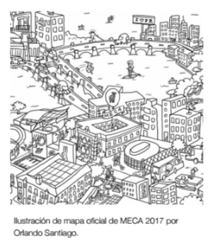 mapa oficial de MECA-autogiro arte actual