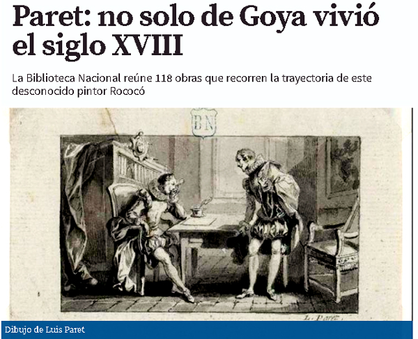 Paret no solo de Goya vivio el sigl XVIII
