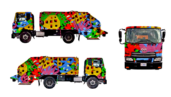Mapping en camiones de Santiago Flores-Charneco | Autogiro Arte Actual