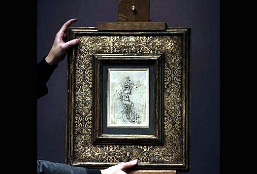 San sebastián Da Vinci dibujo | Autogiro arte actual | arte contemporáneo