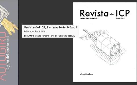 Revista del Instituto de cultura Arquitectura | Autogiro Arte Actual
