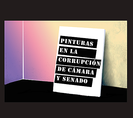 Pinturas en la corrupción de Cámara y Senado_Autogiro Arte Actual