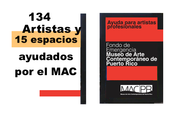 134 artistas y 15 espacios ayudados por el MAC