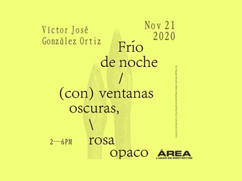 Exhibición de Víctor José González Ortiz, Frío de noche