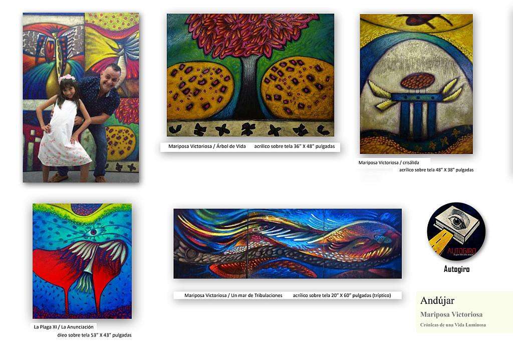 Exhibición Mariposa Victoriosa de Frank Andujar se inspira y contribuye con el tratamiento de la niña Victoria D Alma en el Centro Cardiovascular de Puerto Rico, obras de Frank Andujar
