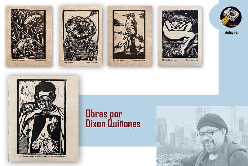 Dixon Quiñones obras en linografía