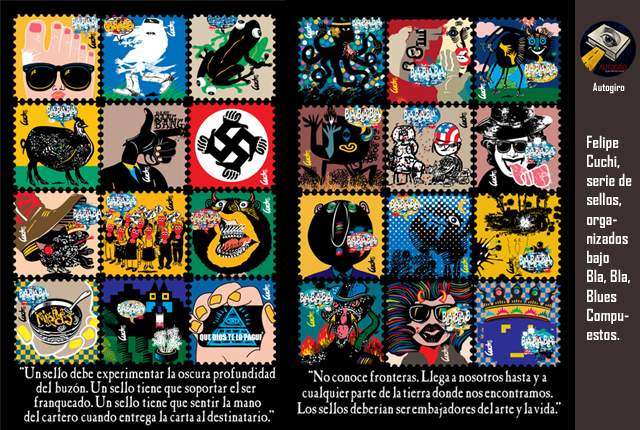 Felipe Cuchi, serie de sellos, organizados bajo Bla, Bla, Blues Compuestos.