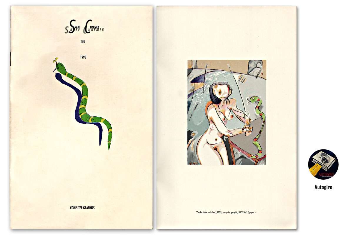 Exhibition snake charmer by TEO 1993 galería luiggi marrozzini_snake table and door